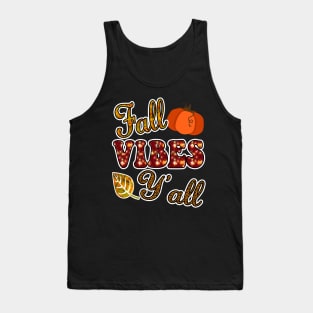 Fall Vibes Y'all, Autumn Harvest Pumpkin Costume Tank Top